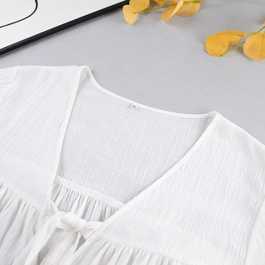 White Cotton Comfort Lounge Set