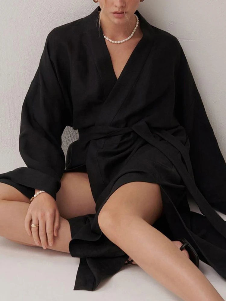 Black Women's Bathrobe