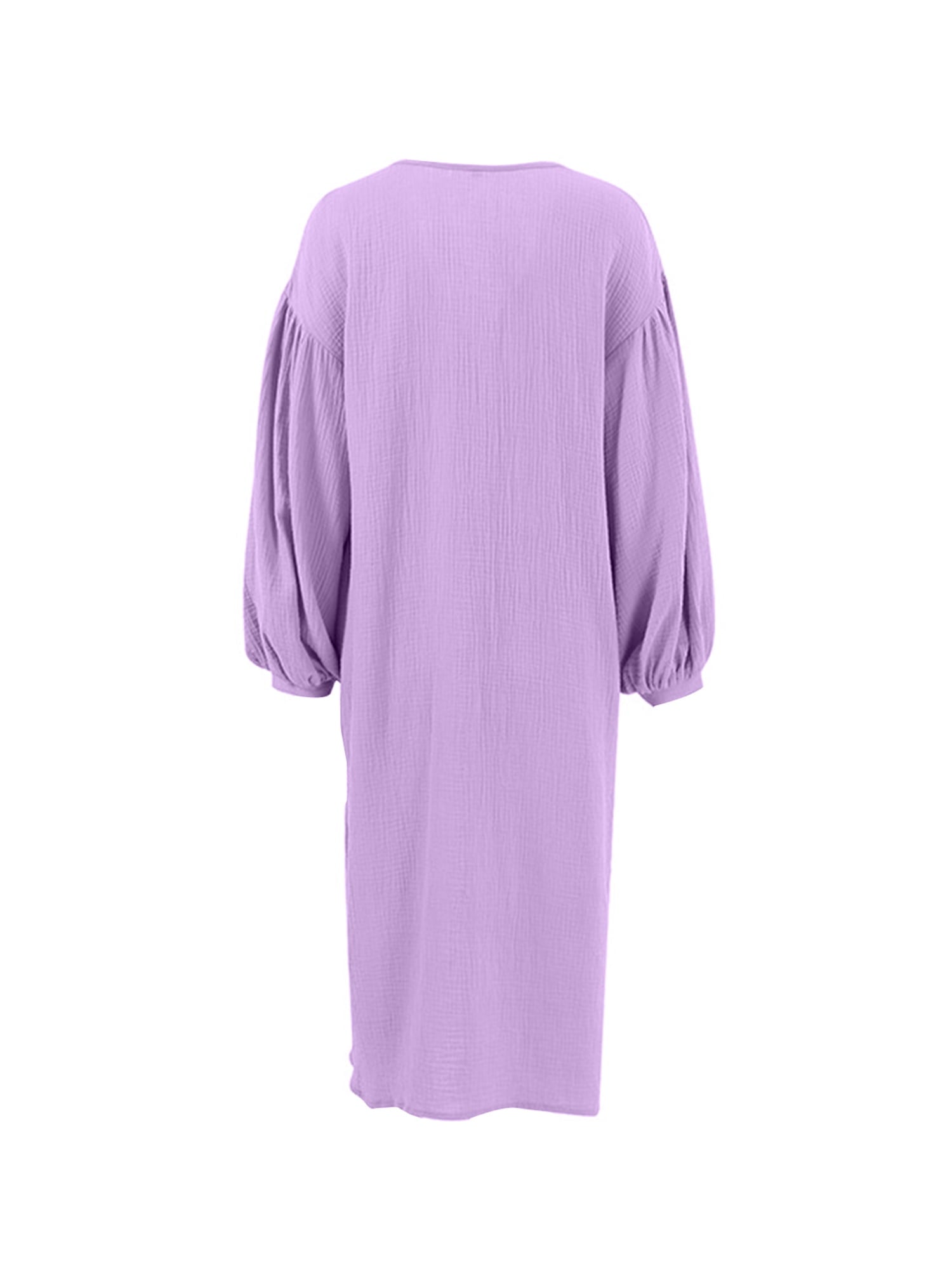 Purple Muslin Linen Dress