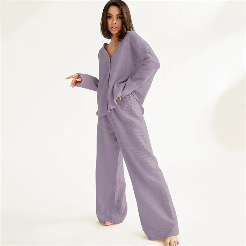 Twilight Whisper Pajama Set - Lavender