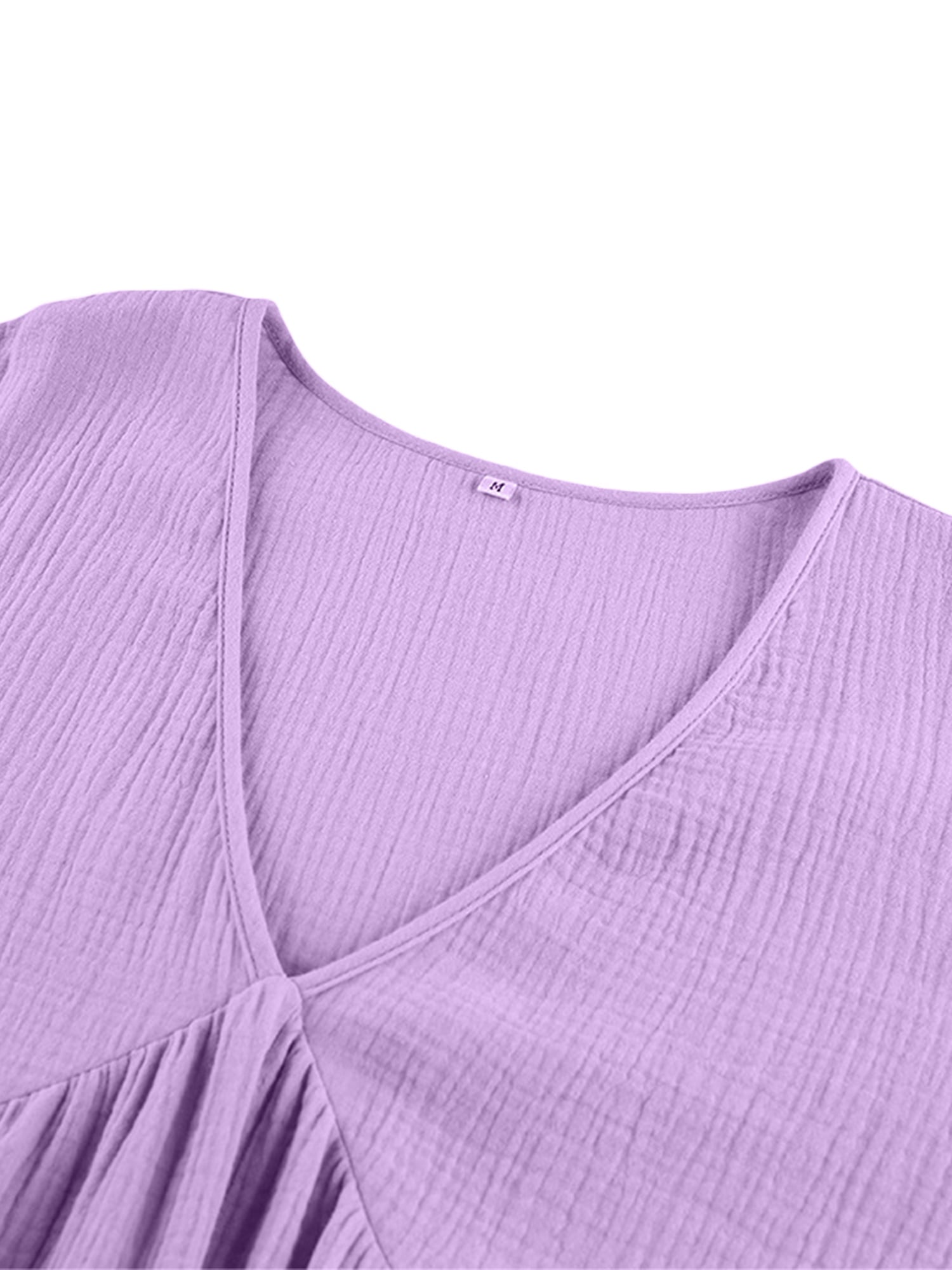 Purple Muslin Linen Dress